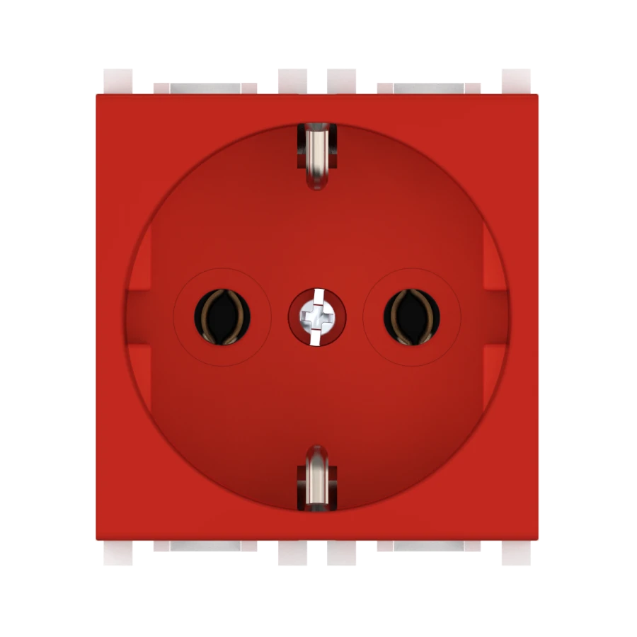 CADUCEUS ALING Experience Hidden Installation Socket 16A, 250V, Red, Art. 74101.4