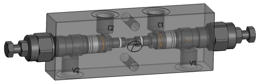 صمام الفرامل K1T60D038AN3VS للتحكم في التدفق