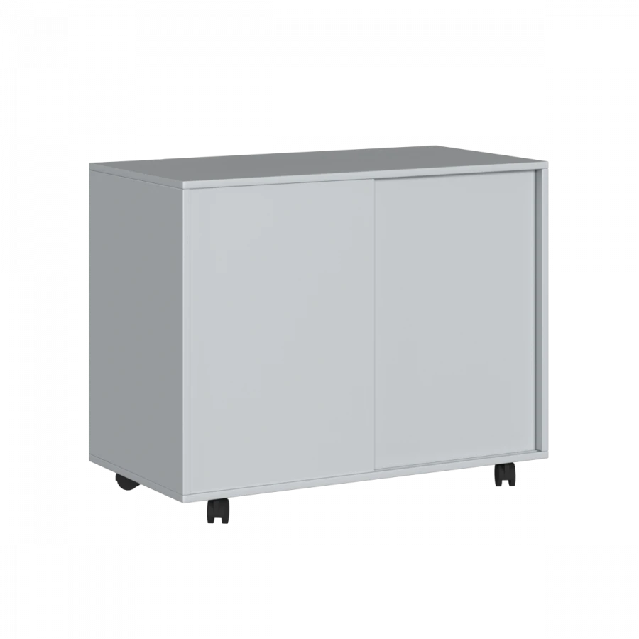 خزانة أدراج على عجلات مع أبواب منزلقة