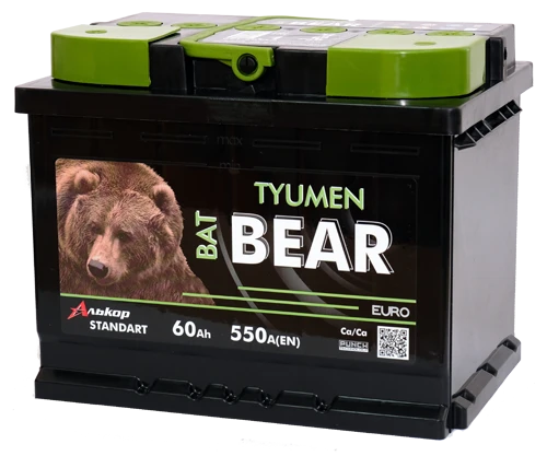 Lead-Acid Starter Battery for Internal Combustion Engines 12V Tyumen BatBEAR