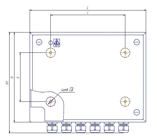 صندوق توزيع KR-24-10D ل10 خطوط، 24 فولت، IP44