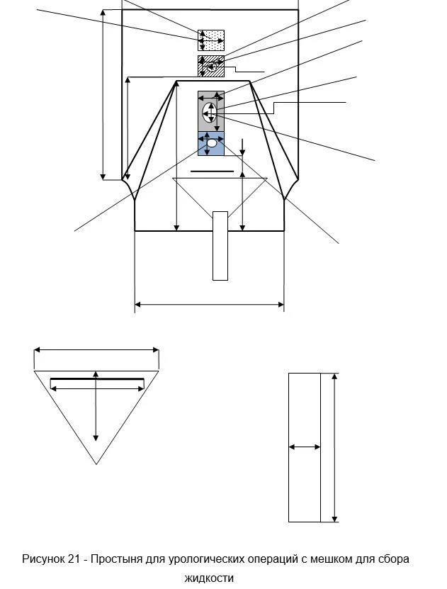 Urological Procedure Sheet with Fluid Collection Bag, Disposable Nonwoven Fabric