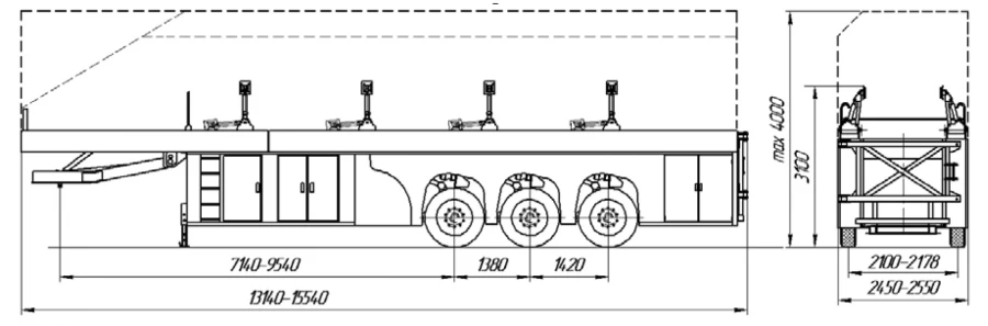 Glass Transport Semi-Trailer 949145