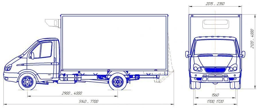 Two-Fuel Engine Trucks up to 3.5 tons - Isothermal or Refrigerated Van