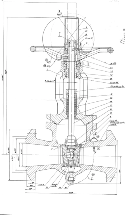 Steel Flanged Wedge Gate Valve DN 125 PN 6.4 MPa ITShL.491655.018