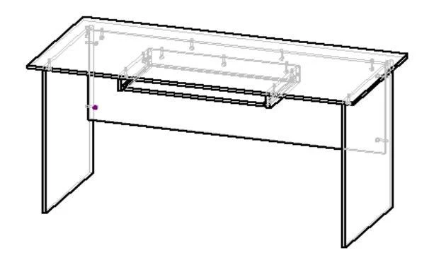 Computer Desk with Console SK15