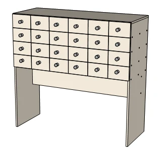 Filing Cabinet - Customizable 16mm Chipboard Construction