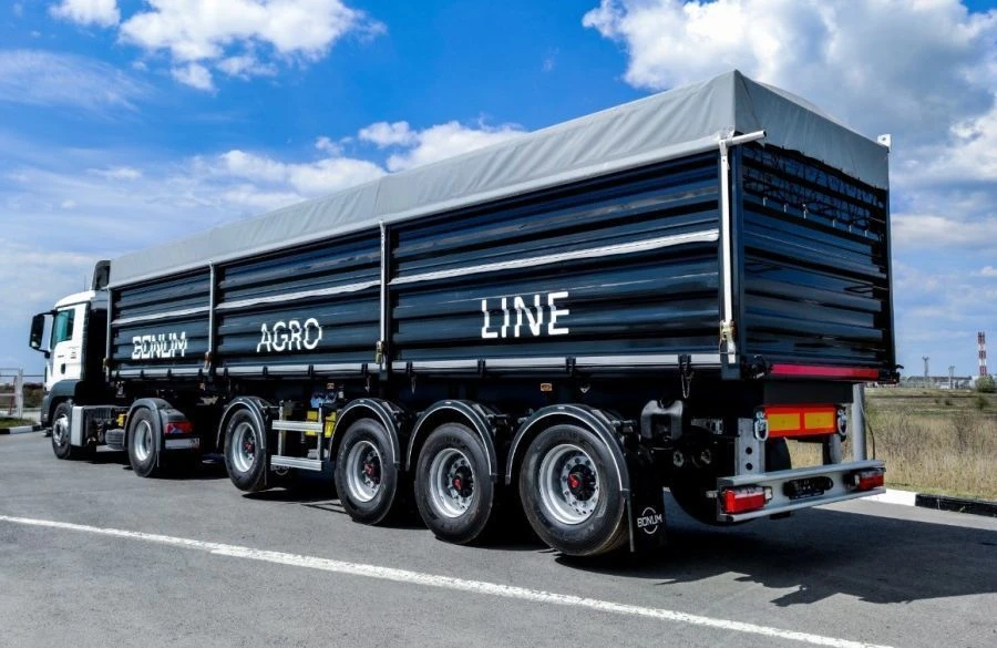 BONUM 914295 Semi-Trailer with 4 Axles and Special Dump Platform