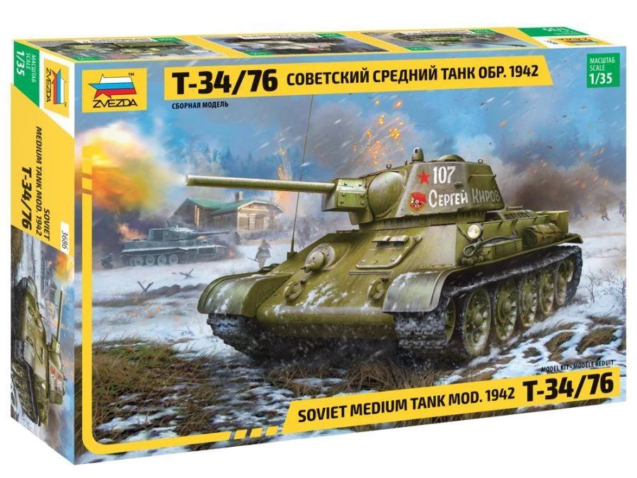 Soviet Medium Tank T-34/76 Model Kit, 1942 Edition