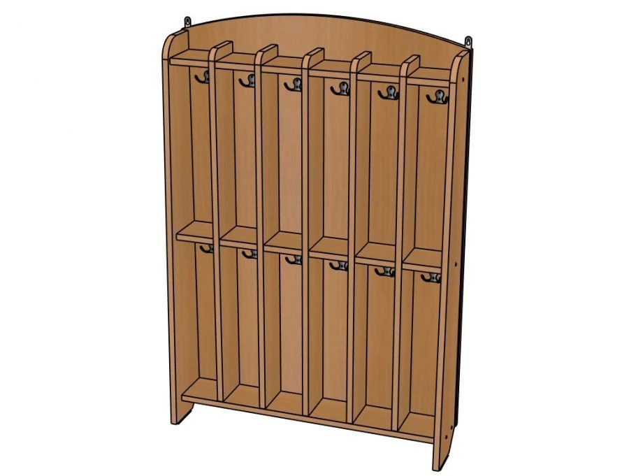 Clothing Rack No.2 "Moydodyr", MDF, 12 Compartments/SH32