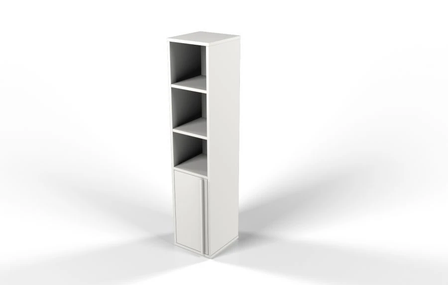 Narrow Document Shelf with Doors at the Bottom Rk21