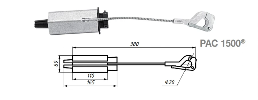 مشبك تثبيت موصل عازل PAC 1500