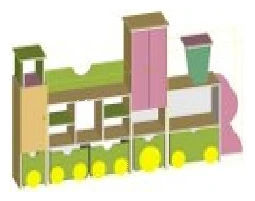 Happy Train Play Wall Art S.06.18