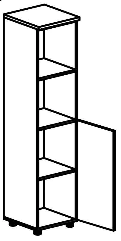 خزانة مستندات ضيقة 4212 سلسلة "ريثم