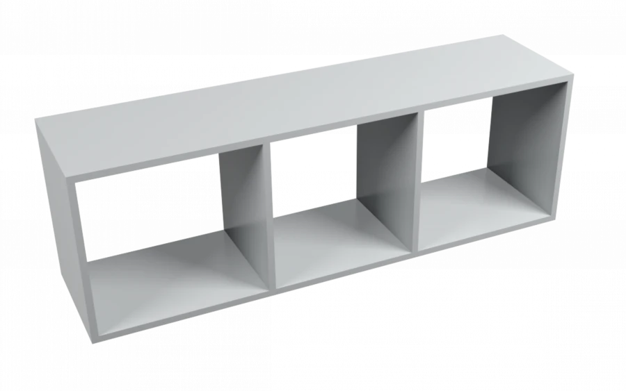 Wall Shelf with 3 Sections 120x30x40 cm