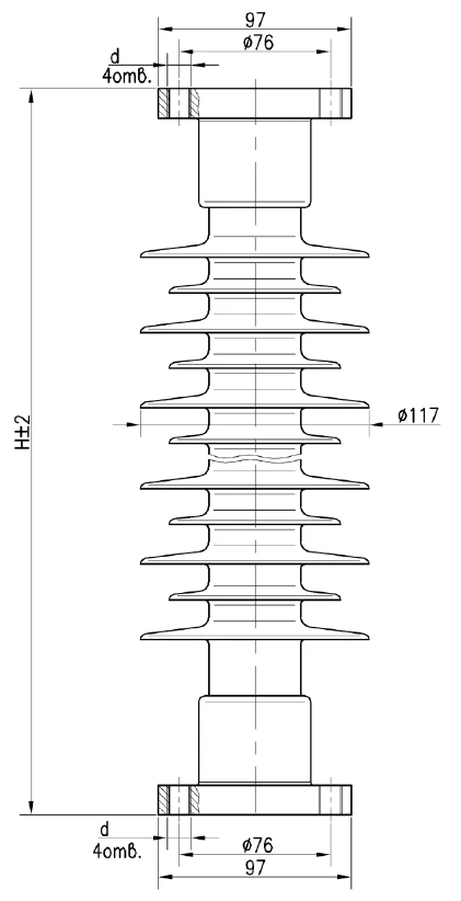 عازل بوليمري بغطاء سيليكون مطاطي، OCK 8-35-3 UHL1