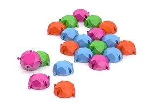 Diamond Floor Mosaic - 20 Pieces, Opaque