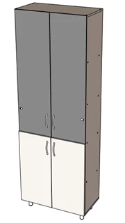 Educational Materials Storage Cabinet with Glass