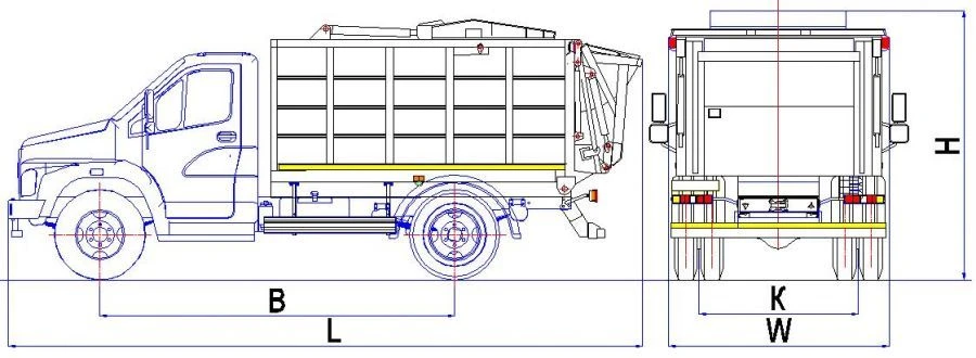 Rear Loading Garbage Truck MK-1540-03