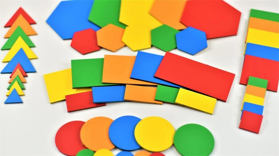 Set of Flat Geometric Shapes (50 pcs)