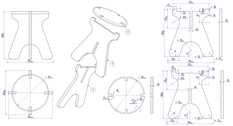 كرسي بنكي دائري (BA 3)