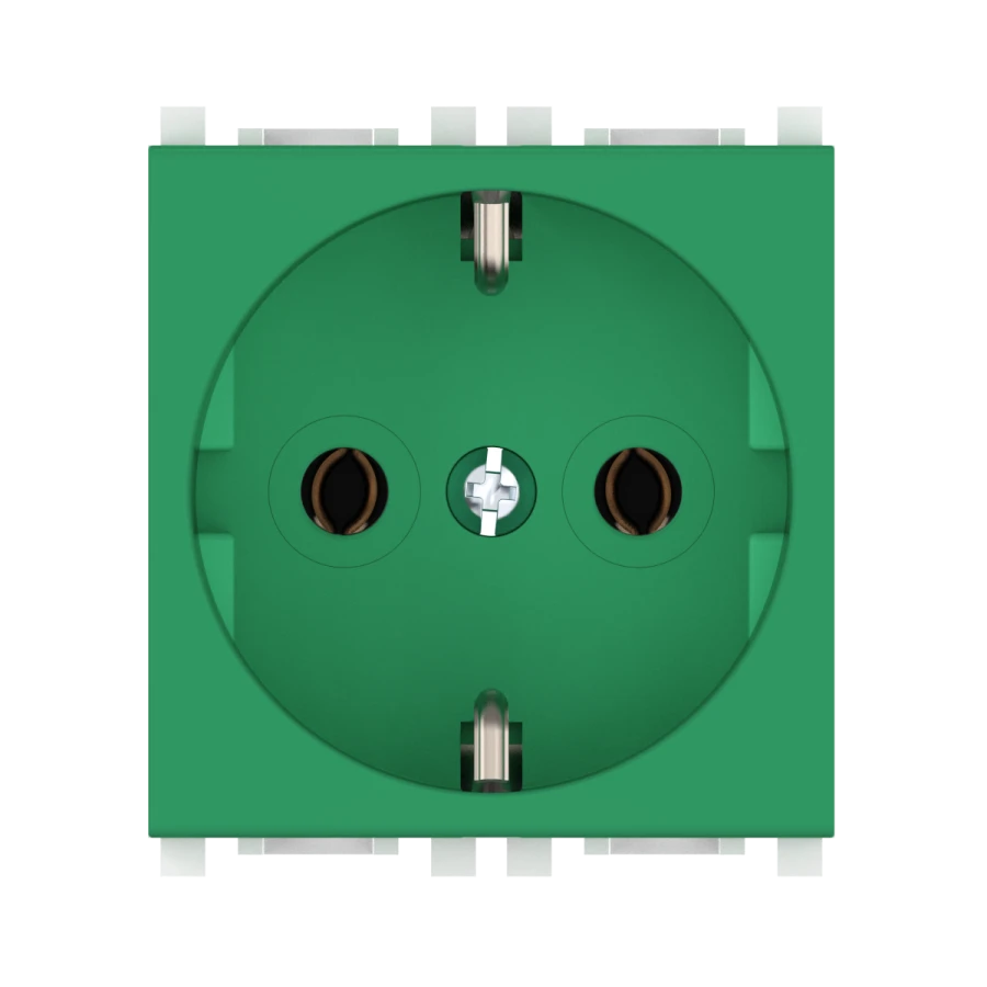 CADUCEUS ALING Experience Hidden Installation Socket with Grounding 16A, 250V~, Green, Art. 74101.12