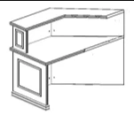 Classic Series Corner Module for Distribution Desk 1500x770x1150 mm
