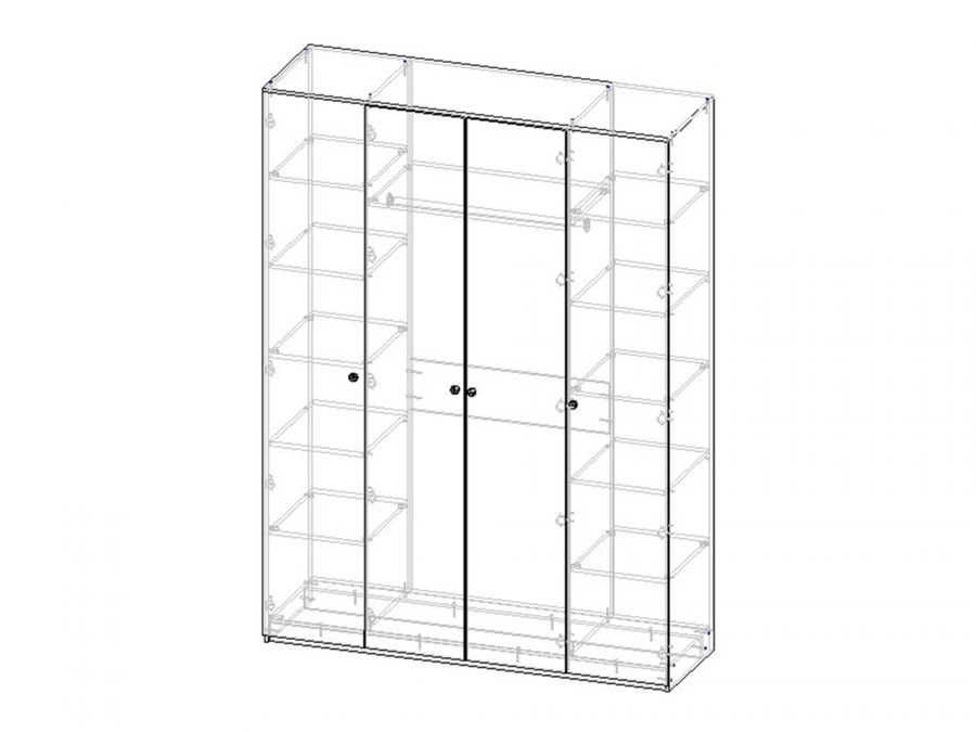 خزانة أبواب متأرجحة خشبية - أحجام مخصصة متاحة