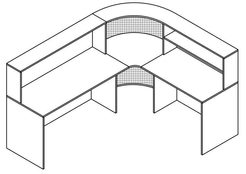 PM-8 Working Barrier Table for Medical Staff Organization