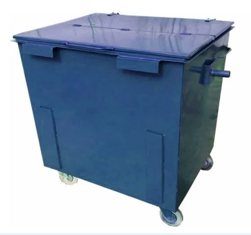 Euro Container with Lid and Wheels for Waste Storage