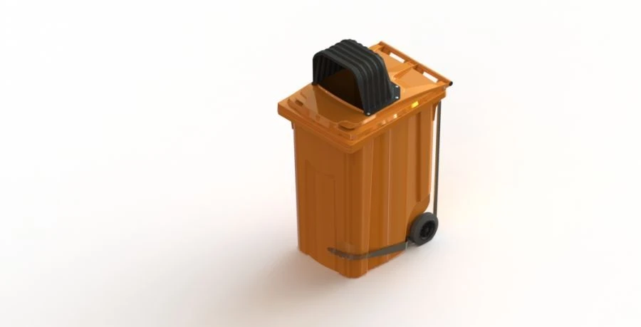 360L Mobile Waste Container with Lid, Art. 28.C29.H