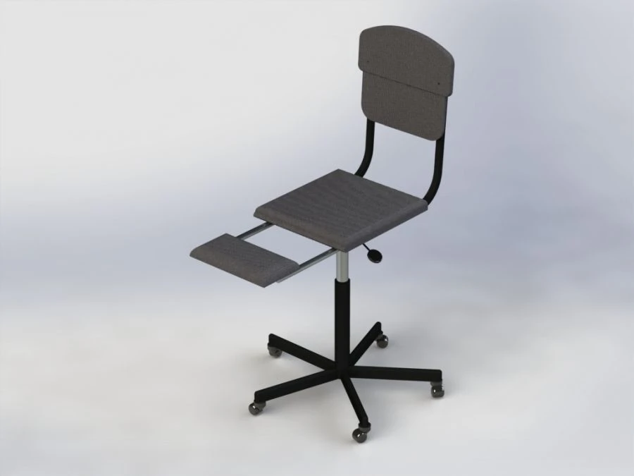 Custom Metal Chair with Footrest