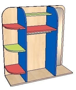 Dressing Corner Rack with Beam and Mirror FN.MDU.01.56.00.00.00