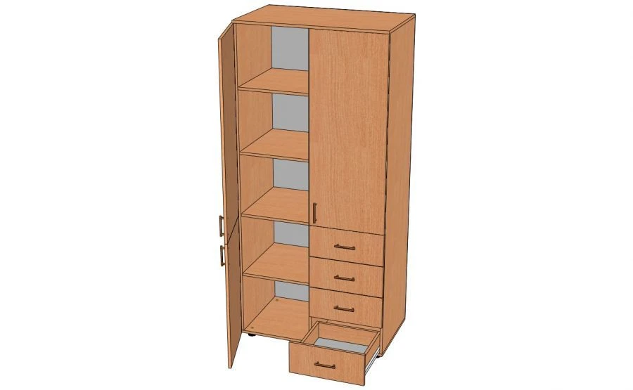 Document Cabinet with Drawers, Model SHD-4