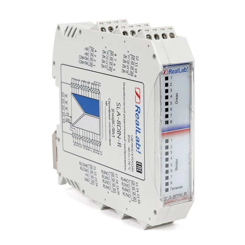 NAMUR-compliant Intrinsically Safe Signal Isolator SLA-8DIN-R