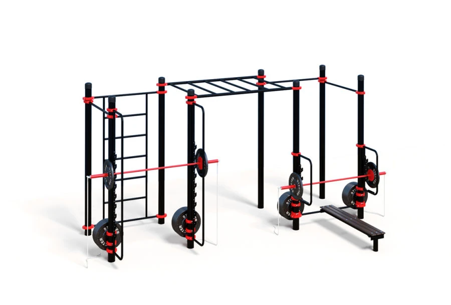 Outdoor Workout Complex WORKOUT-FIT with Bars, Monkey Bars, and Swedish Wall