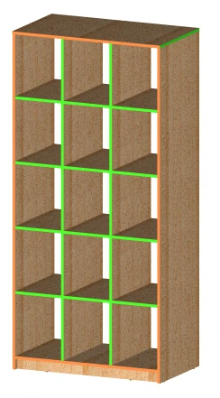 وحدة رفوف مزدوجة الجوانب (LPSP) مع معايير ثابتة