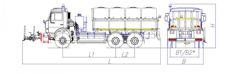 آلة صيانة الطرق مع معدات الصيف طراز MK-4532-G8
