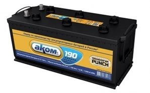 Lead-Acid Starter Battery 6ST-190L ACOM UralAZ