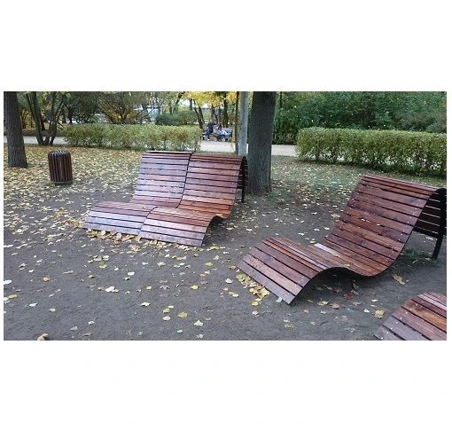 كرسي استلقاء خشبي (فولاذ، صنوبر)