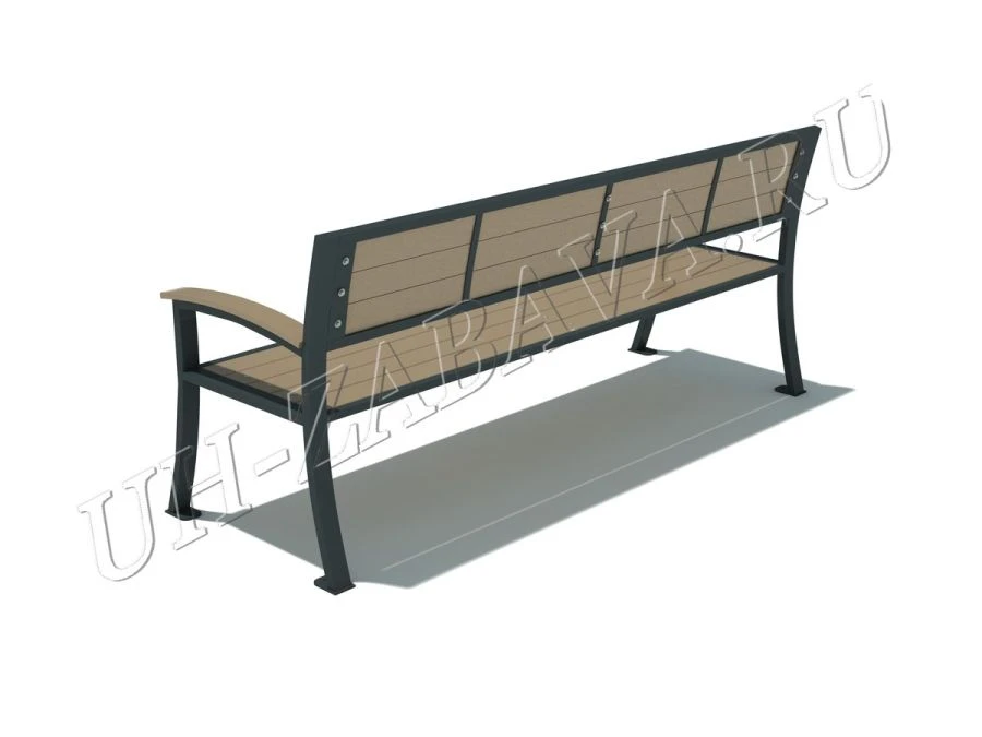 Lightweight Decorative Bench with Composite Slats - Model 'Beseda