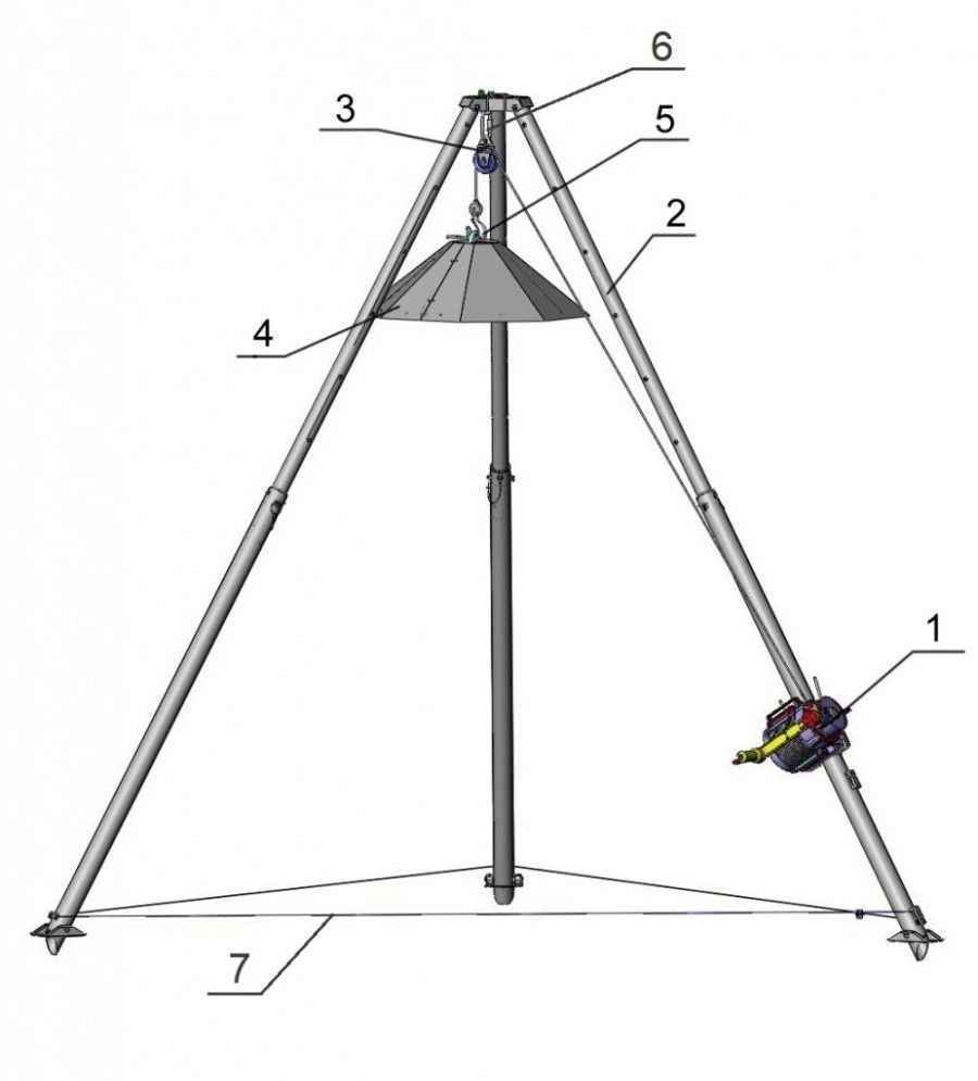 نظام الإنقاذ الطارئ ASU-1 مع رافعة RL-250