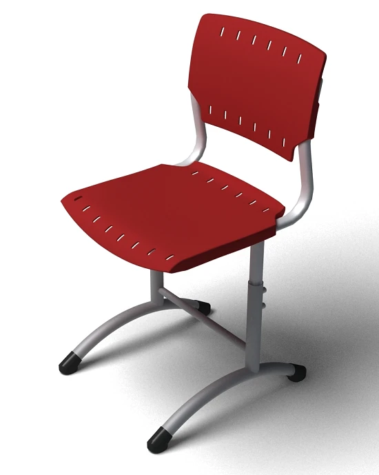 Adjustable Plastic Chair on Metal Frame for Growth Groups 2-7