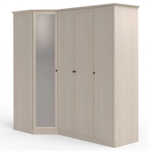 Corner Wardrobe with Mirror and 3 Doors, Model FU5-01.T8L