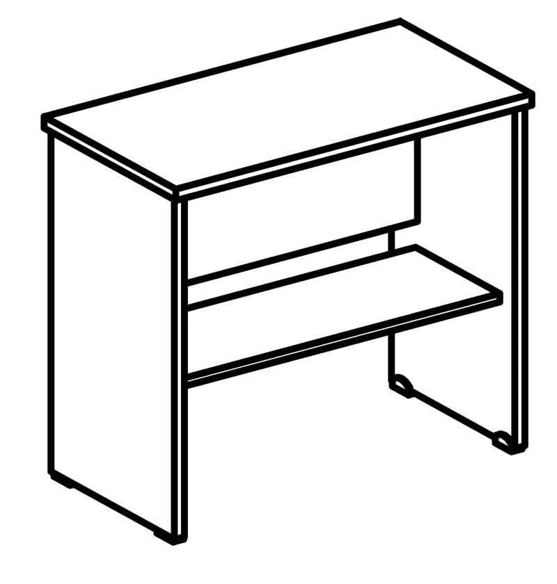 Rhythm Series 6002 Side Table with Lower Shelf