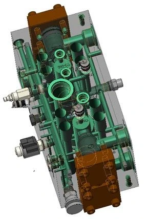 Valve Block K1B0078H8 - Complete Hydraulic Pump Collector