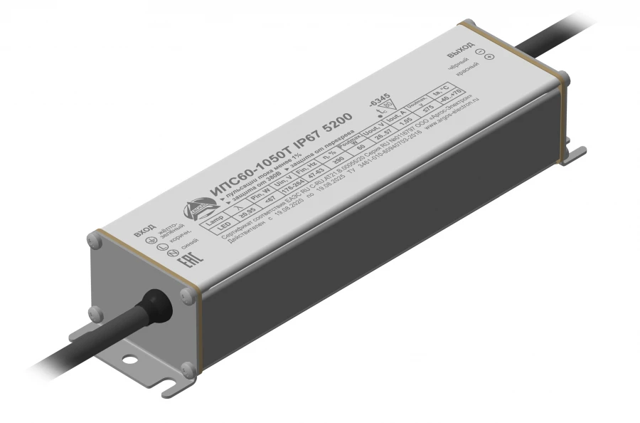 مصدر طاقة LED محمي ضد الماء IPS60-1050T IP67 5200