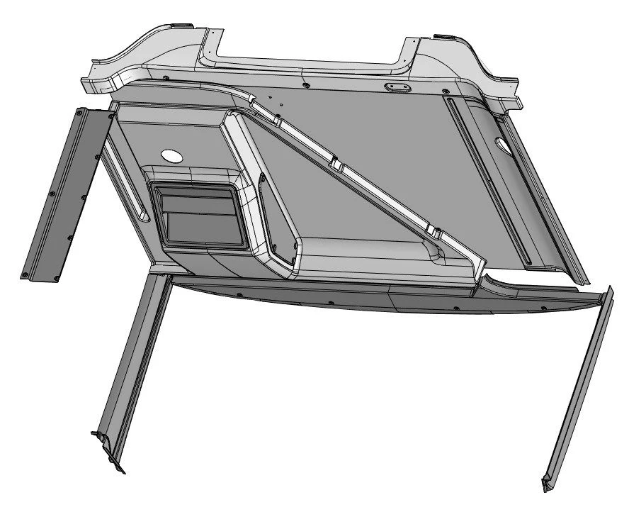 مجموعة الألواح المصنوعة من الألياف الزجاجية للبوليستر للمركبات (6241-03-5206010 SБ)