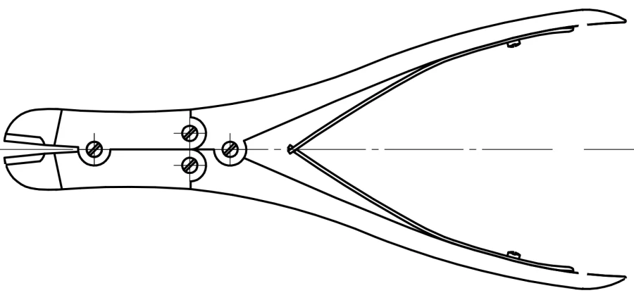 قواطع أسلاك الرافعة للدبابيس، موديل 375.035
