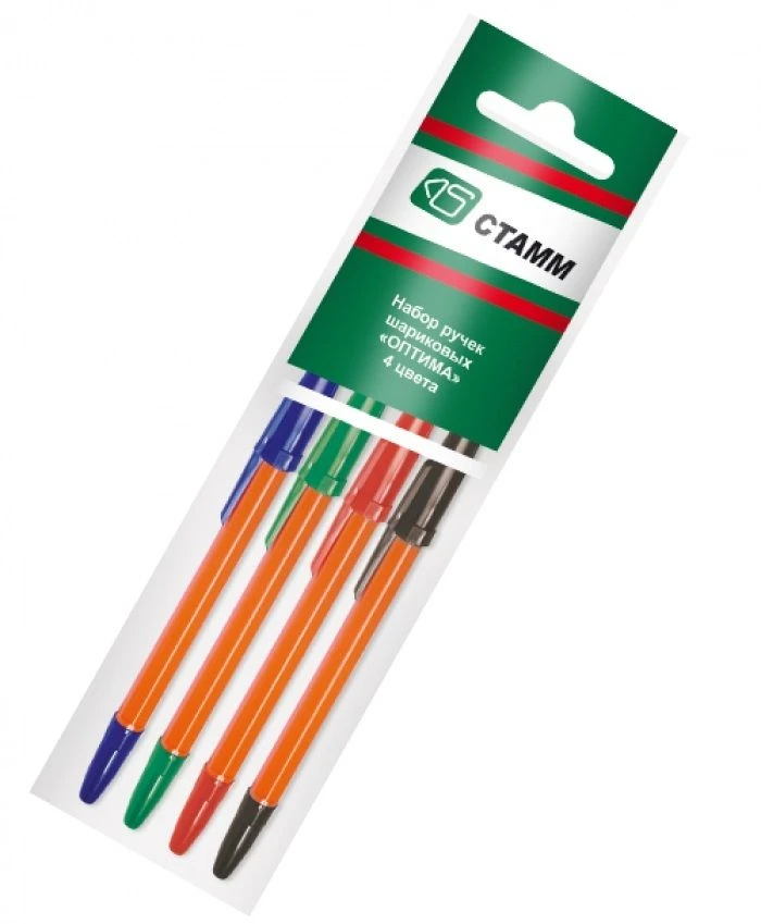 Optimized 4-Color Ballpoint Pen Set - Orange